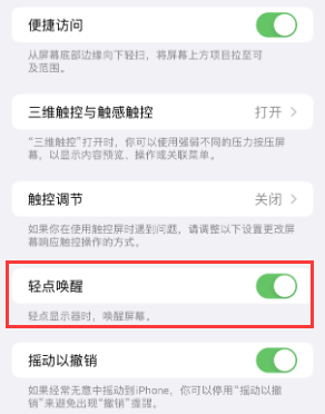 唐山苹果授权维修站分享iPhone轻点无法唤醒怎么办 