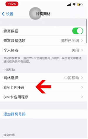 唐山苹果14维修网分享如何给iPhone14的SIM卡设置密码 